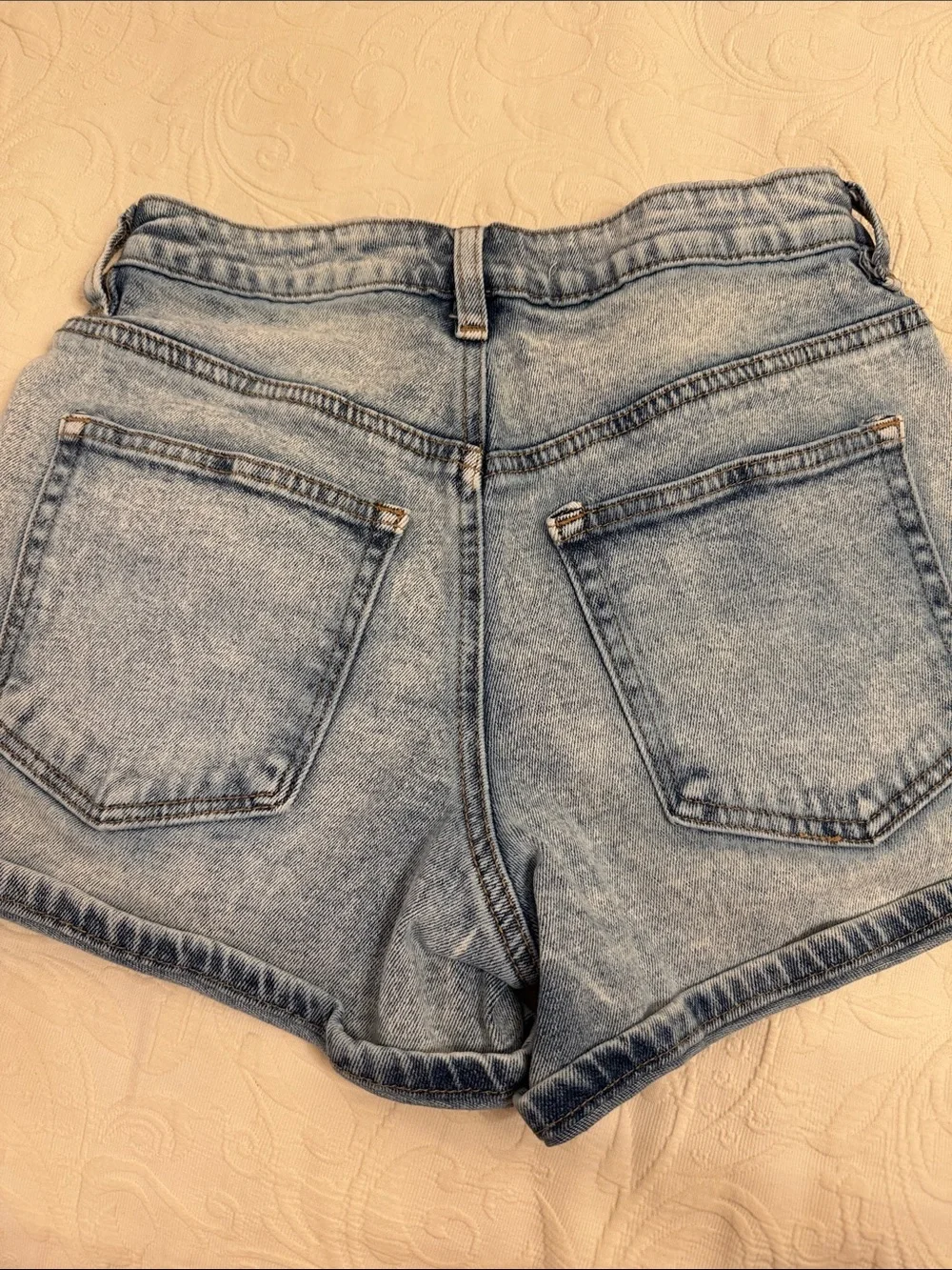 Madden Girl Light Wash High-Rise Denim Shorts